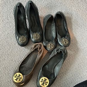 Lot of used Tory Burch flats size 7 and 7.5
